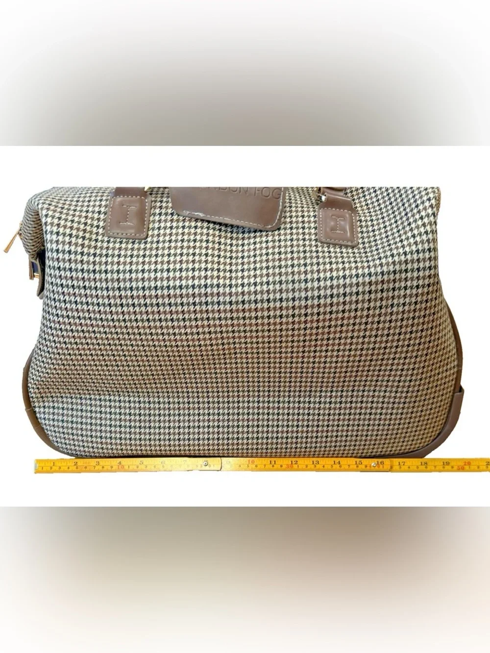 London Fog Cambridge Houndstooth Carry on Duffel 20